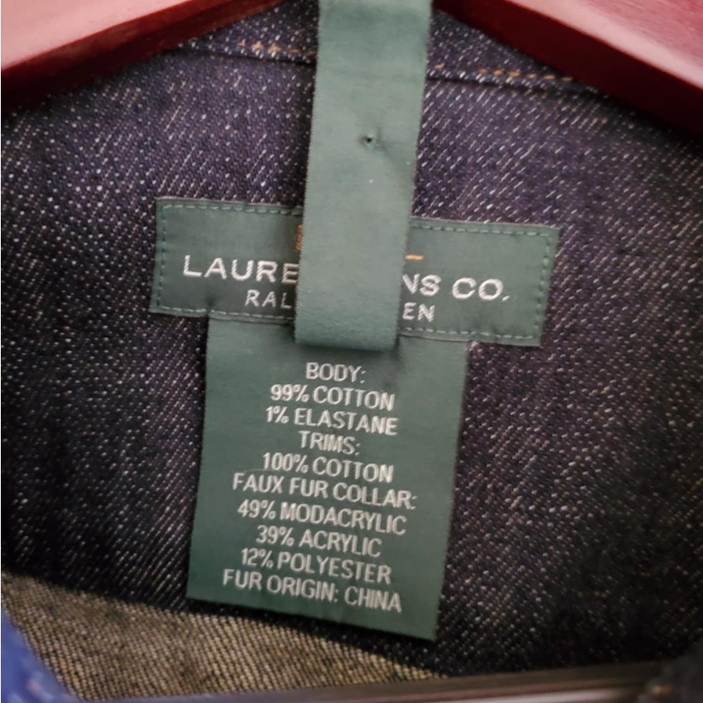 Lauren Ralph Lauren Trucker Jean Jacket Size L Lauren Jeans Co. Denim - Picture 4 of 9